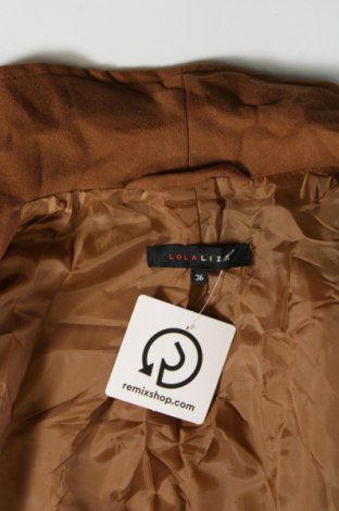Damski płaszcz Lola & Liza, Rozmiar S, Kolor Brązowy, Cena 140,99 zł