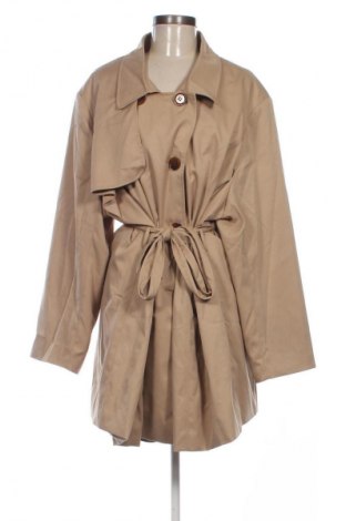 Damenmantel ONLY Carmakoma, Größe 3XL, Farbe Beige, Preis 71,99 €