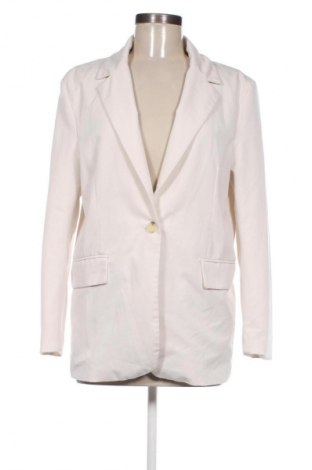 Sacou de femei Bershka, Mărime M, Culoare Ecru, Preț 126,32 Lei