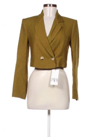 Damen Blazer Zara, Größe XS, Farbe Grün, Preis 55,00 €