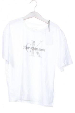 Kinder T-Shirt Calvin Klein Jeans, Größe 10-11y/ 146-152 cm, Farbe Weiß, Preis € 16,99