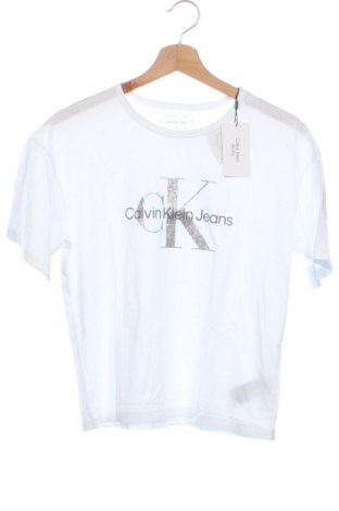 Tricou pentru copii Calvin Klein Jeans, Mărime 14-15y/ 168-170 cm, Culoare Alb, Preț 75,99 Lei