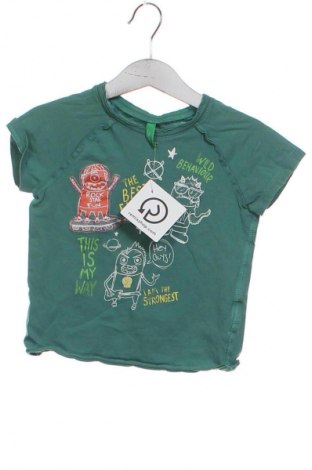 Παιδικό μπλουζάκι United Colors Of Benetton, Μέγεθος 18-24m/ 86-98 εκ., Χρώμα Πράσινο, Τιμή 8,00 €