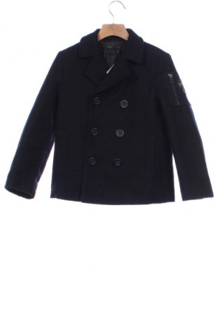 Детско палто United Colors Of Benetton, Размер 5-6y/ 116-122 см, Цвят Син, Цена 38,69 лв.