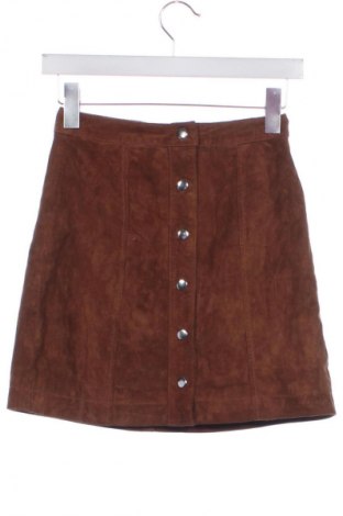 Kožená sukně  Stradivarius, Velikost XS, Barva Hnědá, Cena  809,00 Kč