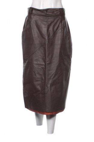 Кожена пола Unbranded, Размер XL, Цвят Кафяв, Цена 58,00 лв.