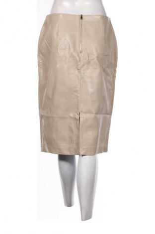 Fustă de piele Zara, Mărime L, Culoare Bej, Preț 65,99 Lei
