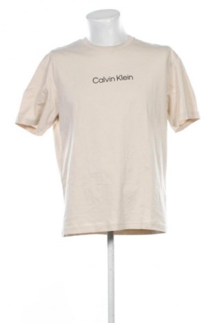 Herren T-Shirt Calvin Klein, Größe L, Farbe Beige, Preis € 45,99