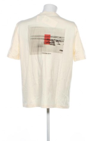 Мъжка тениска Calvin Klein Jeans, Размер M, Цвят Екрю, Цена 95,99 лв.