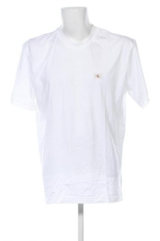 Мъжка тениска Calvin Klein Jeans, Размер XL, Цвят Бял, Цена 64,99 лв.
