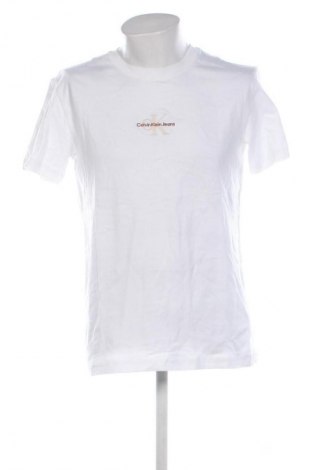 Мъжка тениска Calvin Klein Jeans, Размер M, Цвят Бял, Цена 77,99 лв.