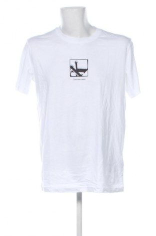 Męski T-shirt Calvin Klein Jeans, Rozmiar XL, Kolor Biały, Cena 71,99 zł