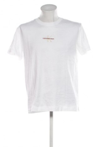 Tricou de bărbați Calvin Klein Jeans, Mărime L, Culoare Alb, Preț 195,99 Lei