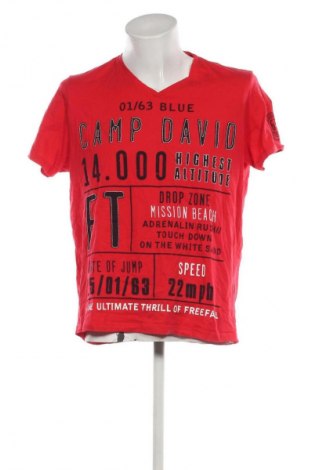 Pánske tričko  Camp David, Veľkosť XL, Farba Červená, Cena  14,00 €