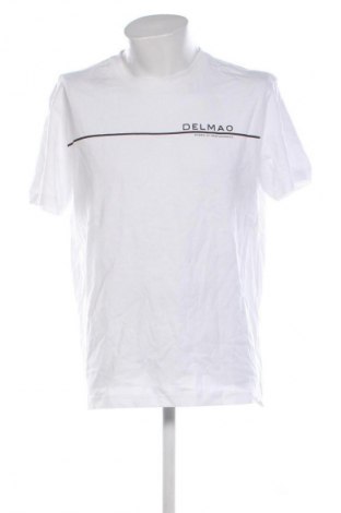 Мъжка тениска Delmao, Размер L, Цвят Бял, Цена 25,99 лв.