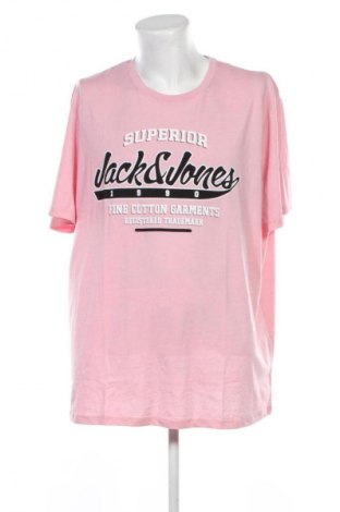 Herren T-Shirt Jack & Jones, Größe 4XL, Farbe Rosa, Preis € 22,99