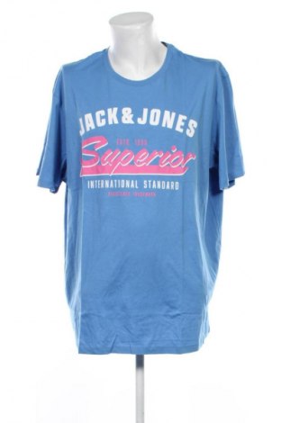 Męski T-shirt Jack & Jones, Rozmiar 4XL, Kolor Niebieski, Cena 88,99 zł