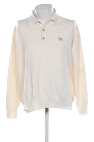 Herrenpullover Calvin Klein Jeans, Größe XL, Farbe Ecru, Preis 127,99 €