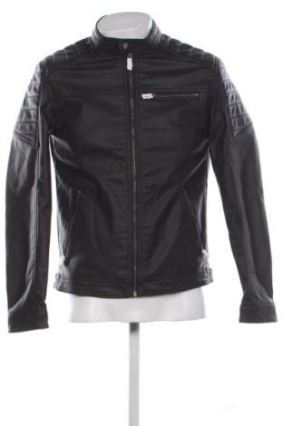 Geacă de piele pentru bărbati Jack & Jones, Mărime M, Culoare Negru, Preț 472,99 Lei