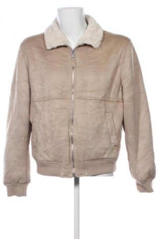 Męski płaszcz Bershka, Rozmiar L, Kolor Beżowy, Cena 210,99 zł