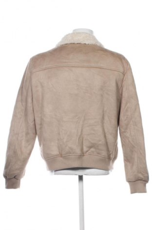 Męski płaszcz Bershka, Rozmiar L, Kolor Beżowy, Cena 210,99 zł