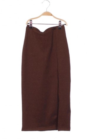 Пола H&M Divided, Размер XXS, Цвят Кафяв, Цена 23,46 лв.