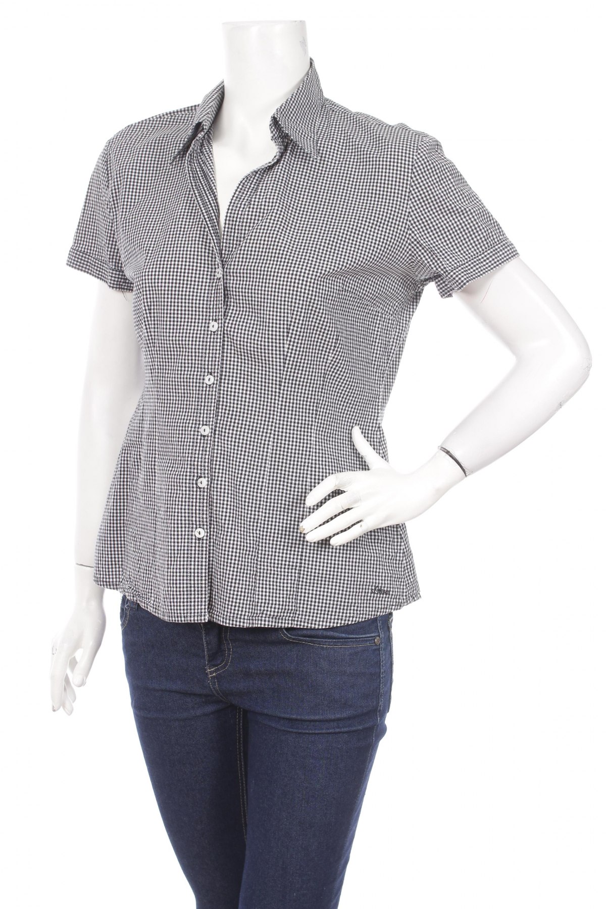 Γυναικείο πουκάμισο S.Oliver, Μέγεθος M, Χρώμα Γκρί, Τιμή 11,86 €