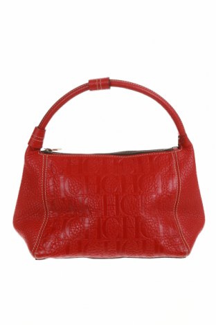 Дамска чанта CH Carolina Herrera, Цвят Червен, Естествена кожа, Цена 165,75 лв.