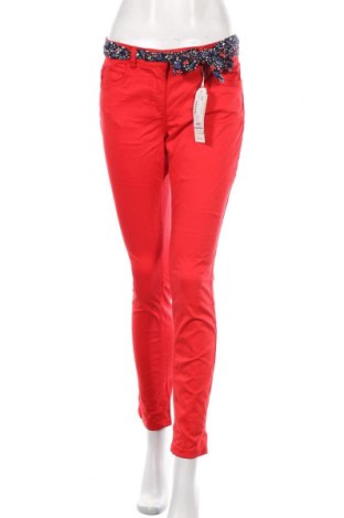 Дамски панталон Tom Tailor, Размер S, Цвят Червен, 98% памук, 2% еластан, Цена 54,00 лв.