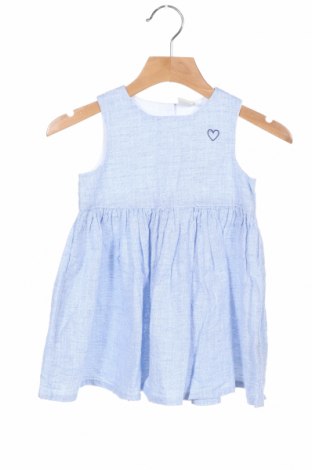 Детска рокля H&M, Размер 9-12m/ 74-80 см, Цвят Син, 70% памук, 30% лен, Цена 13,00 лв.