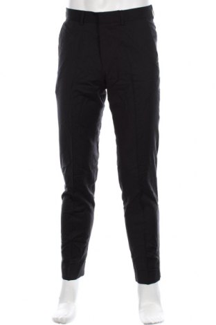 Мъжки панталон S.Oliver, Размер M, Цвят Черен, 98% вълна, 2% еластан, Цена 25,80 лв.