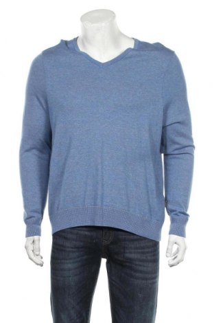 Ανδρικό πουλόβερ Maerz Muenchen, Μέγεθος XL, Χρώμα Μπλέ, 52% μαλλί, 48% βαμβάκι, Τιμή 10,91 €