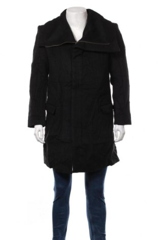 Palton de bărbați Fashion hero by S.Oliver, Mărime L, Culoare Negru, 50% lână, 25% viscoză, 25% poliester, Preț 787,00 Lei