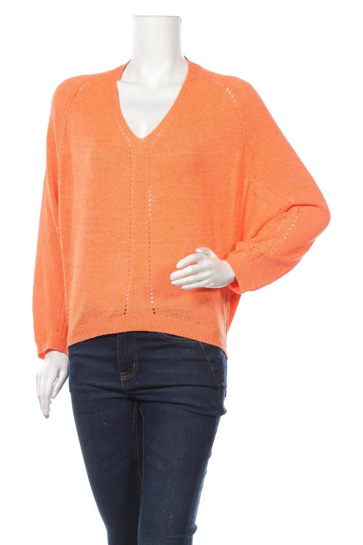 Дамски пуловер Tom Tailor, Размер S, Цвят Оранжев, Цена 59,25 лв.