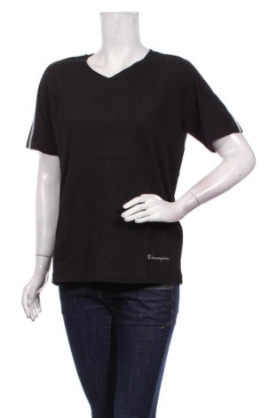 Γυναικείο t-shirt Champion, Μέγεθος S, Χρώμα Μαύρο, Βαμβάκι, Τιμή 13,40 €