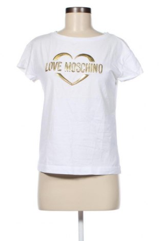 Дамска тениска Love Moschino, Размер S, Цвят Бял, 96% памук, 4% еластан, Цена 159,00 лв.