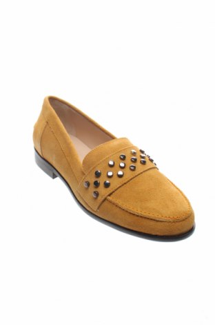 Дамски обувки Minelli, Размер 35, Цвят Жълт, Естествен велур, Цена 59,22 лв.