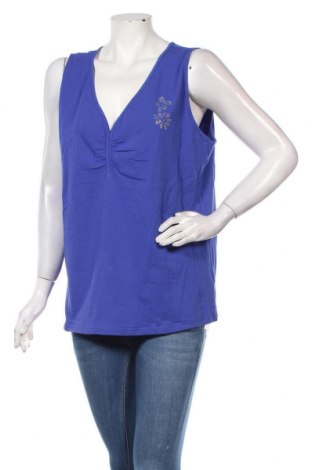 Γυναικείο αμάνικο μπλουζάκι, Μέγεθος XL, Χρώμα Μπλέ, 95% βαμβάκι, 5% ελαστάνη, Τιμή 6,18 €