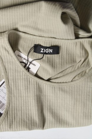 Γυναικείο αμάνικο μπλουζάκι Zign, Μέγεθος L, Χρώμα Πράσινο, 95% βαμβάκι, 5% ελαστάνη, Τιμή 10,76 €