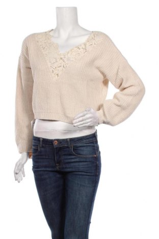 Γυναικείο πουλόβερ, Μέγεθος M, Χρώμα  Μπέζ, 50% βαμβάκι, 50%ακρυλικό, Τιμή 10,10 €