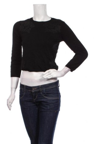 Дамски пуловер Zara Knitwear, Размер S, Цвят Черен, Цена 26,50 лв.