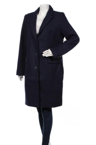 Дамско палто Sinsay, Размер L, Цвят Син, 85% полиестер, 10% акрил, 5% вълна, Цена 37,92 лв.