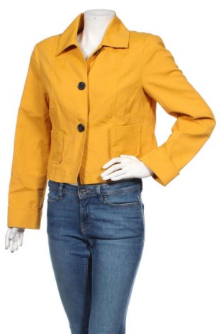 Дамско сако Miss H., Размер L, Цвят Жълт, 55% памук, 45% полиестер, Цена 57,00 лв.