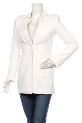 Дамско сако Zara, Размер XS, Цвят Бял, 64% полиестер, 32% вискоза, 4% еластан, Цена 60,00 лв.