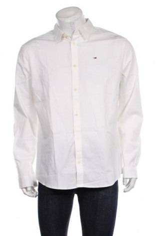 Męska koszula Tommy Hilfiger, Rozmiar XL, Kolor Biały, 97% bawełna, 3% elastyna, Cena 267,00 zł