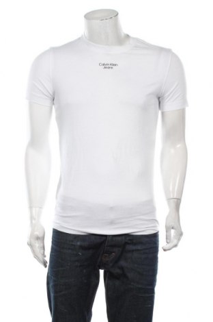 Męski T-shirt Calvin Klein Jeans, Rozmiar M, Kolor Biały, Bawełna, Cena 141,06 zł