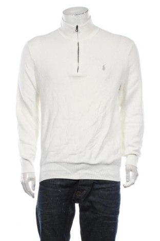 Męski sweter Polo By Ralph Lauren, Rozmiar L, Kolor Biały, Bawełna, Cena 331,37 zł