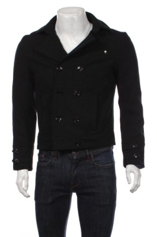 Мъжко палто Antony Morato, Размер M, Цвят Черен, 60% вълна, 30% полиестер, 10% вискоза, Цена 102,60 лв.