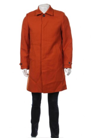 Мъжко палто H&M, Размер L, Цвят Оранжев, 52% памук, 31% полиестер, 17% вълна, Цена 58,90 лв.