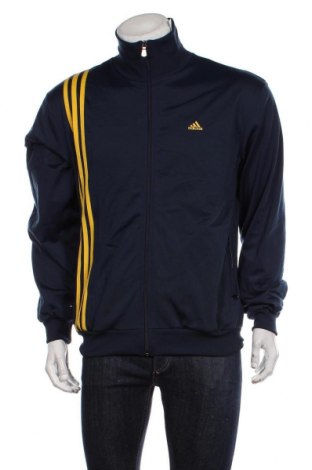 Ανδρική αθλητική ζακέτα Adidas, Μέγεθος L, Χρώμα Μπλέ, Πολυεστέρας, Τιμή 25,51 €